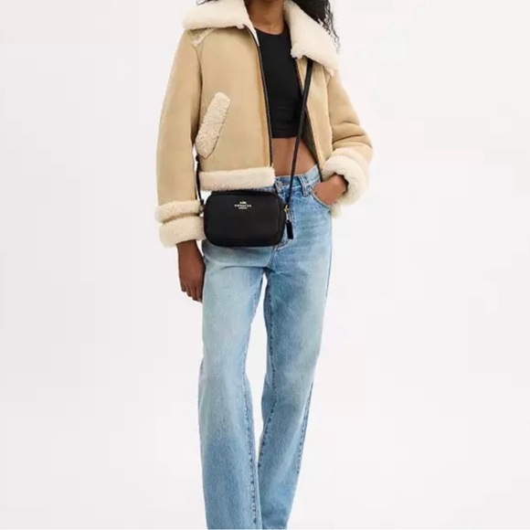 Coach Mini Jamie Signature Canvas Camera Bag Black $278 NWT - Picture 3 of 8